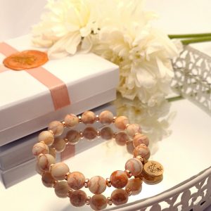 Hálókő Adventure karkötő rose gold színű Hematit kiegészítőkkel
