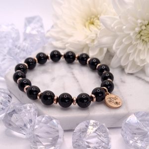 Ónix Adventure karkötő rose gold Hematit kiegészítőkkel